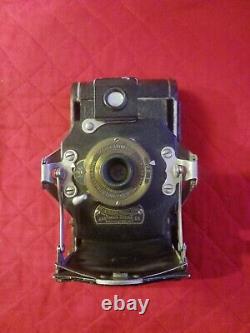 No. 1A Folding Pocket Kodak Model Antique Red Bellow Folding Camera untested