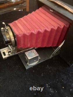 Number 3-A Folding Brownie Camera Model A Kodak Red Vent Brass Lens