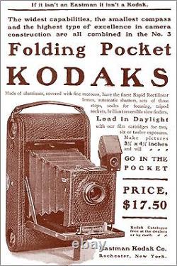 Poster, Many Sizes Folding Pocket Kodak Camera Ad 1900