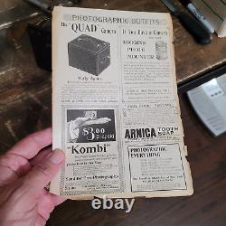 RARE 1896 Kodak Pocket Camera Tiny Historic Film Camera with Original Paper Ad