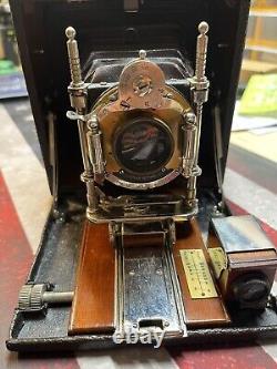 Rare Vintage Eastman Kodak No. 4 Camera 4x5 1897 Nos Original Case With Plates