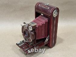 Vanity Kodak Vest Pocket Series III Antique Folding Camera RED withCase & Half Box