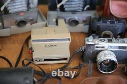 Vintage Antique Film Camera Lot Kodak Yashica Electro 35 Vokar lenses Polaroid