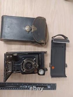 Vintage Eastman Kodak Camera IA Kodak Junior Old Antique Camera In Case