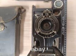 Vintage Eastman Kodak Camera IA Kodak Junior Old Antique Camera In Case