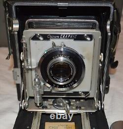 Vintage Graflex Crown Graphic, Kodak Ektar 127mm Lens and Rangefinder, 4X5
