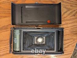 Vintage Kodak A-122 3A Autographic Folding Camera for parts and repair WithCase