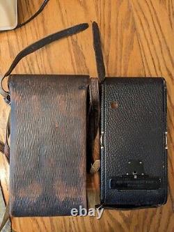 Vintage Kodak A-122 3A Autographic Folding Camera for parts and repair WithCase