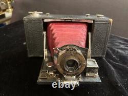 Vintage Kodak Brownie Folding Camera with red bellows VG condition great item