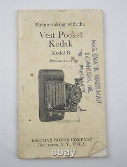 Vintage Kodak Model B Camera Vest Pocket Excellent Box Kept Autographic 1920s