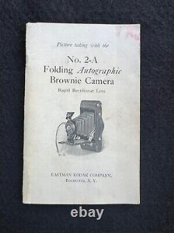 Vintage Kodak No. 2A Folding Autographic Brownie Camera Circa 1923 Very Rare