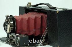 Vintage Kodak No 2 A Folding Pocket Brownie Camera with red bellows