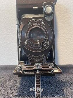 Vintage No. 1A Pocket Kodak Camera And Official Kodak Case Very Rare Brown