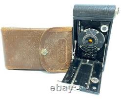 WWII Vest Pocket 127mm Film Camera Eastman Kodak Company With Leather Case Antique